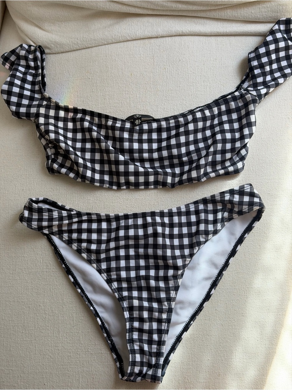 Urban Outfitters Black & White Gingham Bikini